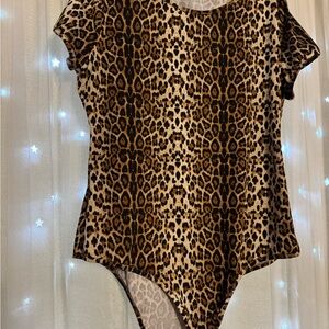 Leopard Print Women's Bodysuit